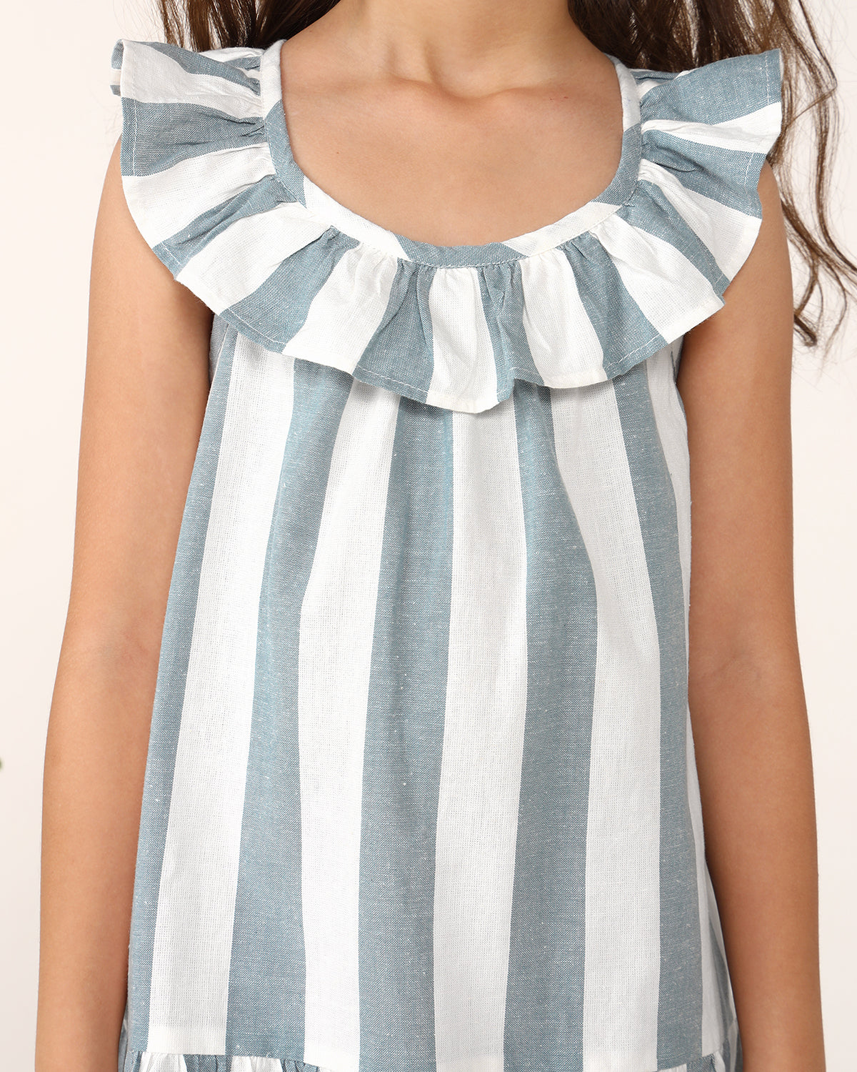 Girls Ruffle Stripe Dress