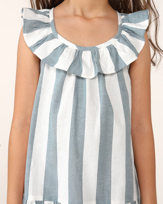 Girls Ruffle Stripe Dress
