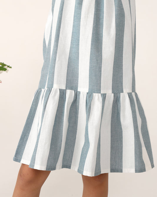 Girls Ruffle Stripe Dress