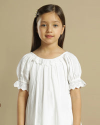 Girls Dress with Elegant Hem Detail