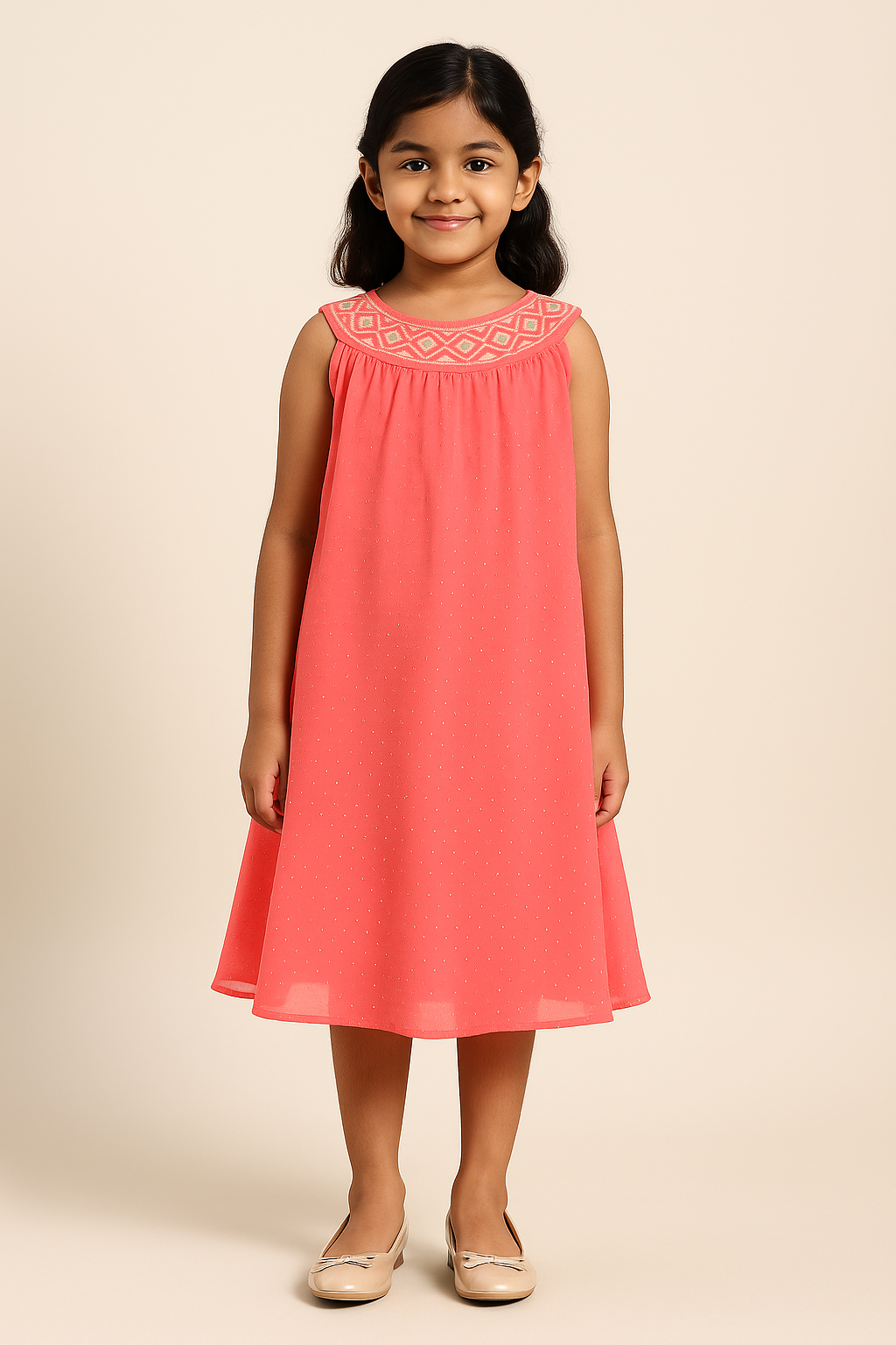 Girls Layered Tulle Ruffle Dress
