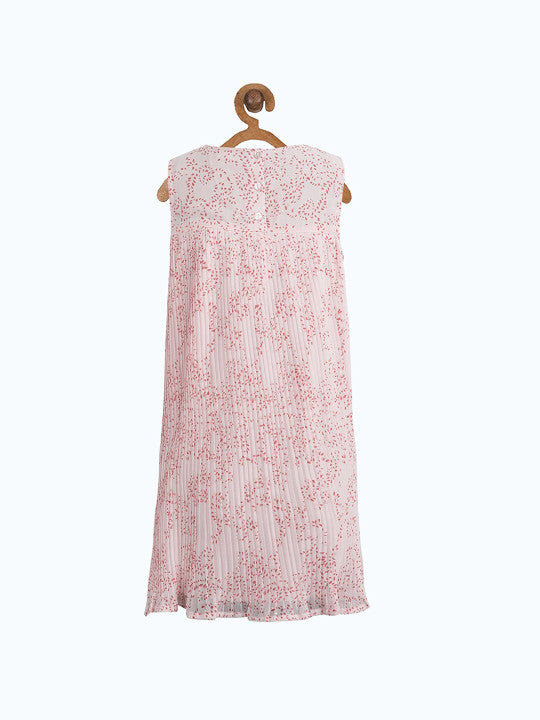 Girls Floral Pleated Dress