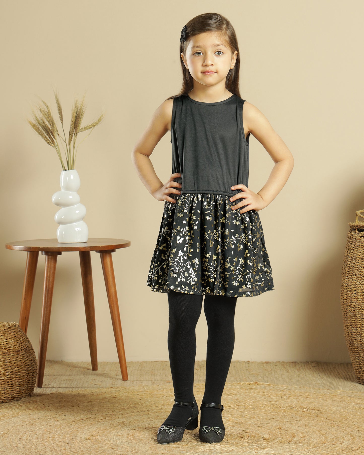 Girls Floral Fit & Flare Dress