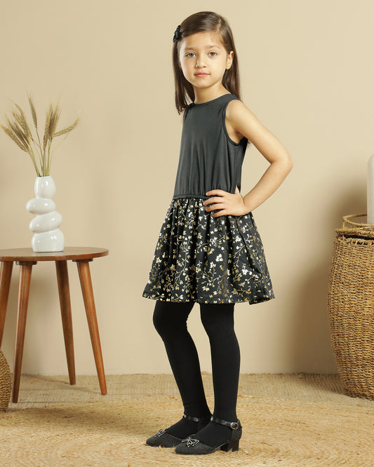Girls Floral Fit & Flare Dress