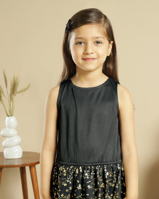 Girls Floral Fit & Flare Dress