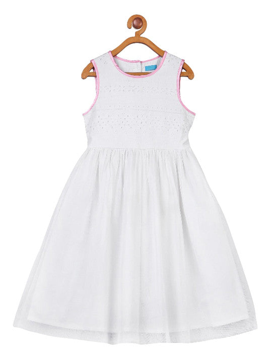 Girls Embroidered Fit & Flare Dress