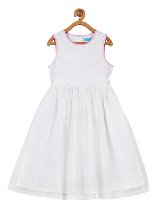 Girls Embroidered Fit & Flare Dress
