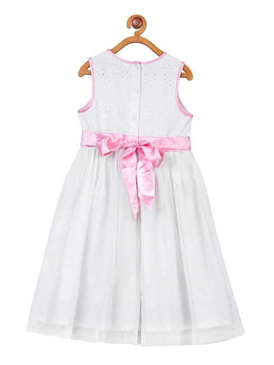 Girls Embroidered Fit & Flare Dress
