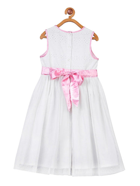 Girls Embroidered Fit & Flare Dress