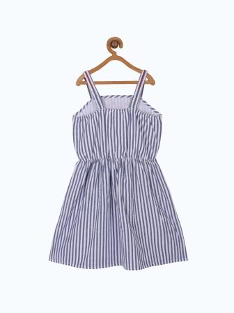 Girls Striped Fit & Flare Dress