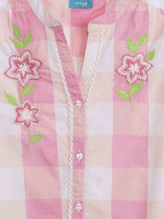 Girls Floral Embroidered Dress