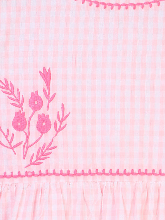 Girls Embroidered Fit & Flare Dress