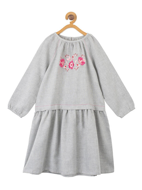 Girls Embroidered Tiered Dress