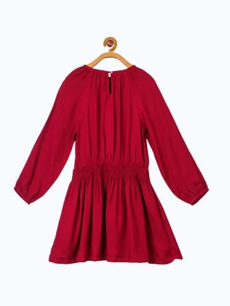 Girls Embroidered Fit & Flare Dress
