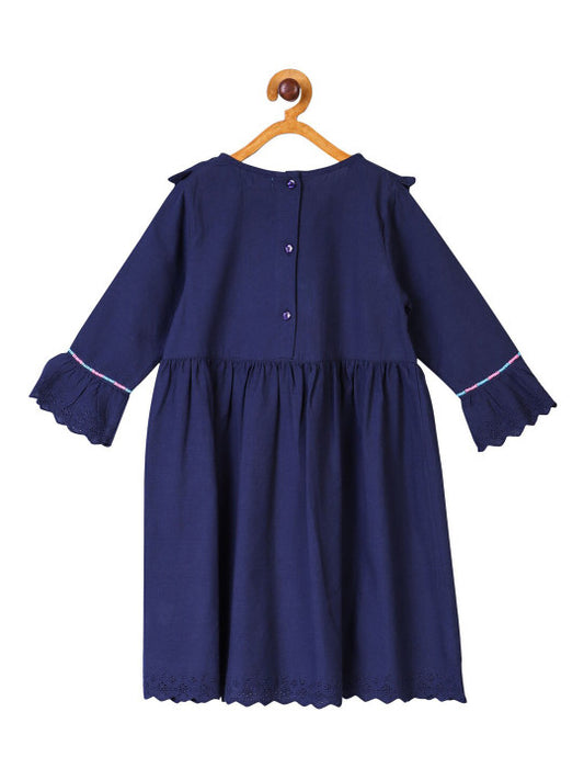Girls Floral Embroidered Dress