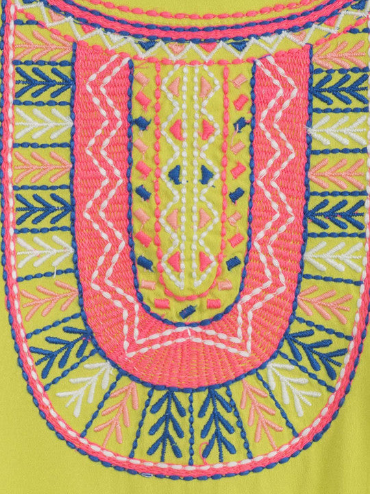 Girls Embroidered Fit & Flare Dress