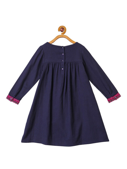 Girls Embroidered Fit & Flare Dress