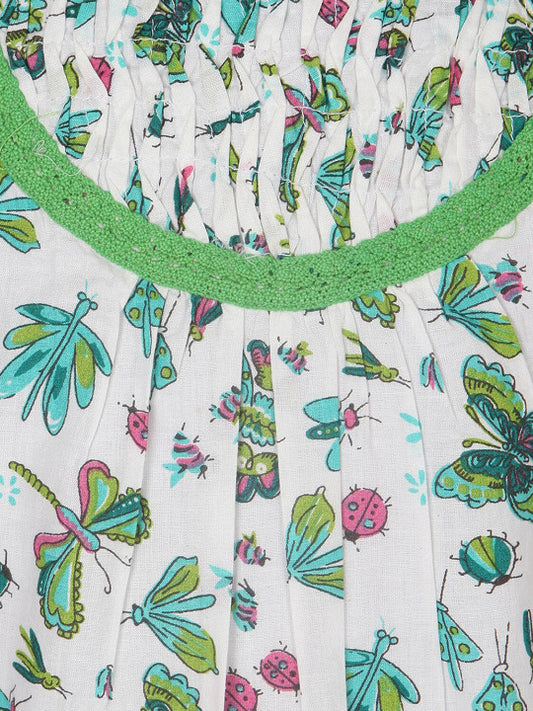 Girls Butterfly Print Dress