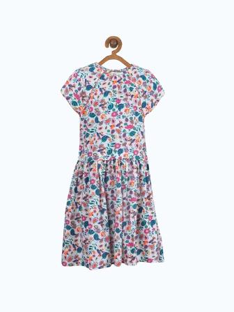 Girls Floral Tiered Dress