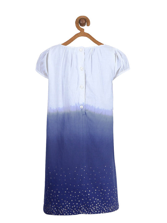Girls Blue Ombre A-Line Dress
