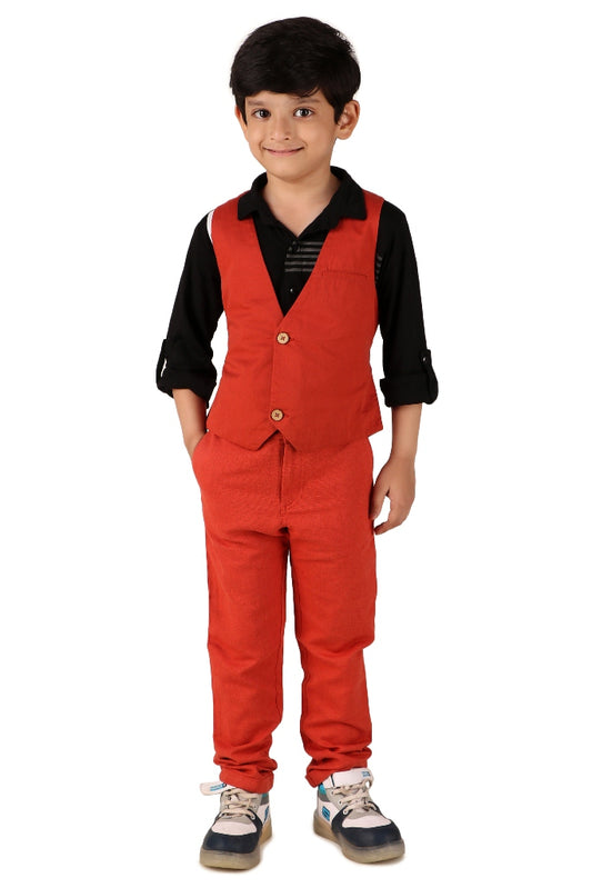 Boys Solid Casual Trousers