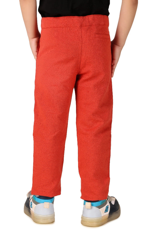 Boys Solid Casual Trousers