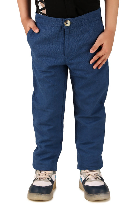 Boys Solid Casual Trousers