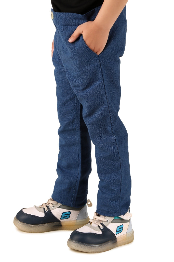 Boys Solid Casual Trousers