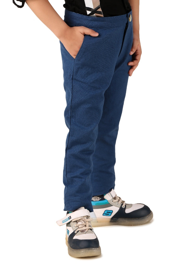 Boys Solid Casual Trousers
