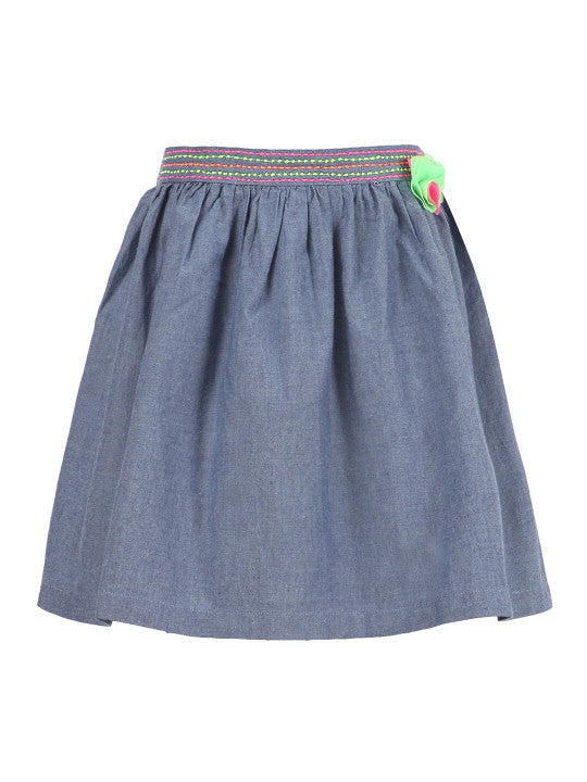 Girls Solid Flared Skirt