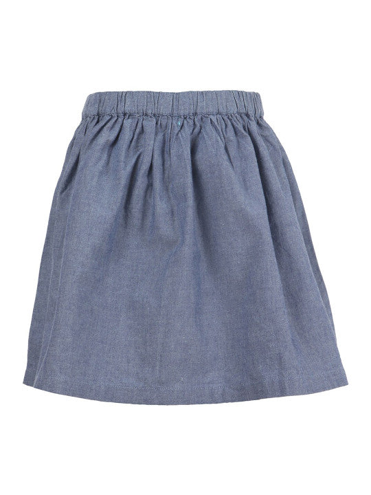 Girls Solid Flared Skirt
