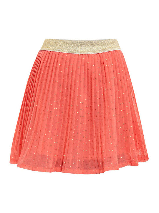 Girls Glitter Net Flared Skirt