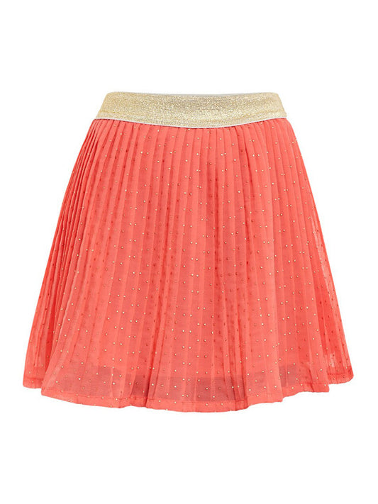 Girls Glitter Net Flared Skirt