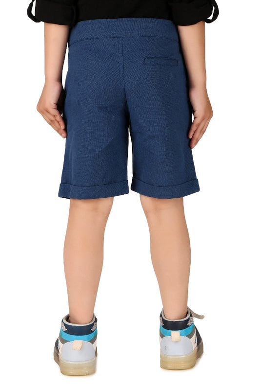 Boys Blue Casual Cotton Blend Shorts