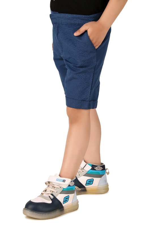 Boys Blue Casual Cotton Blend Shorts