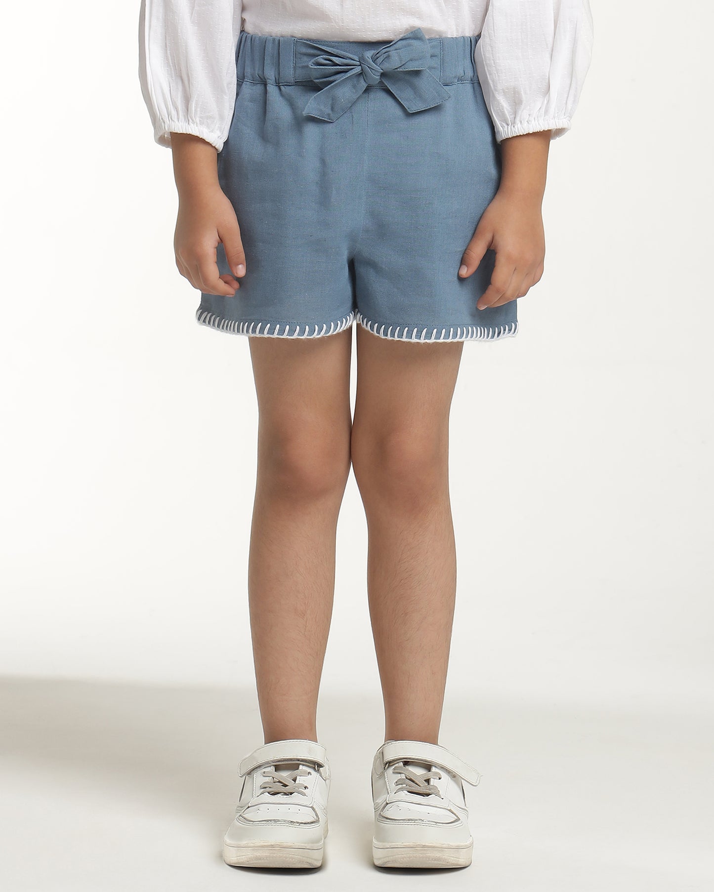 Girls Blue Casual Shorts