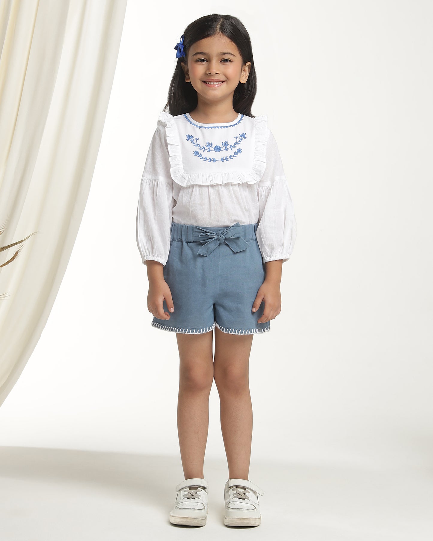 Girls Blue Casual Shorts