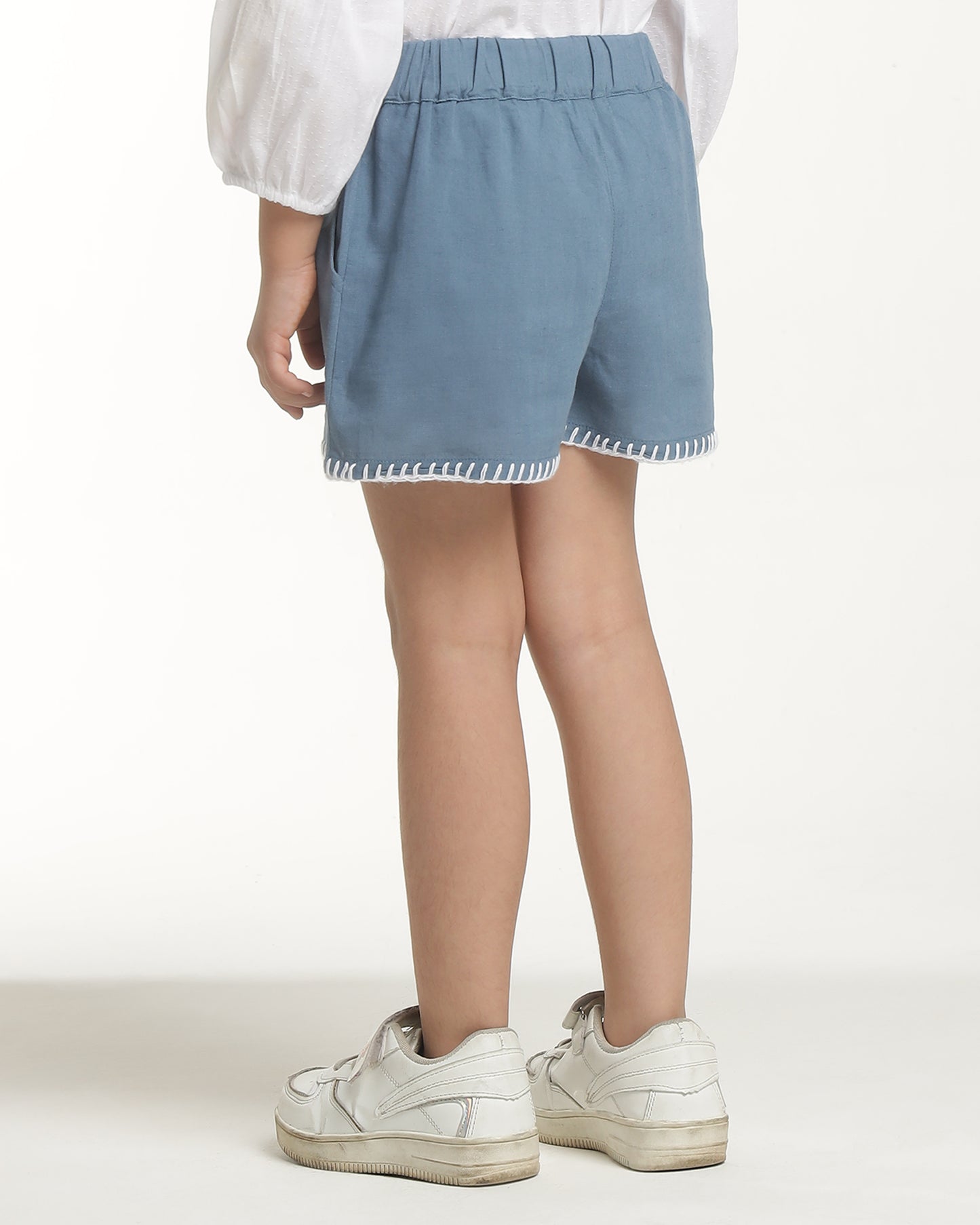 Girls Blue Casual Shorts