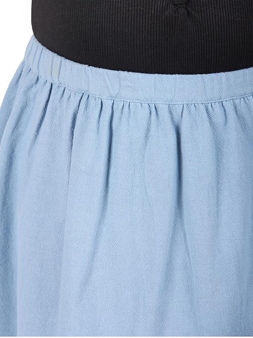 Girls Tiered Flared Skirt with Scallop Hem