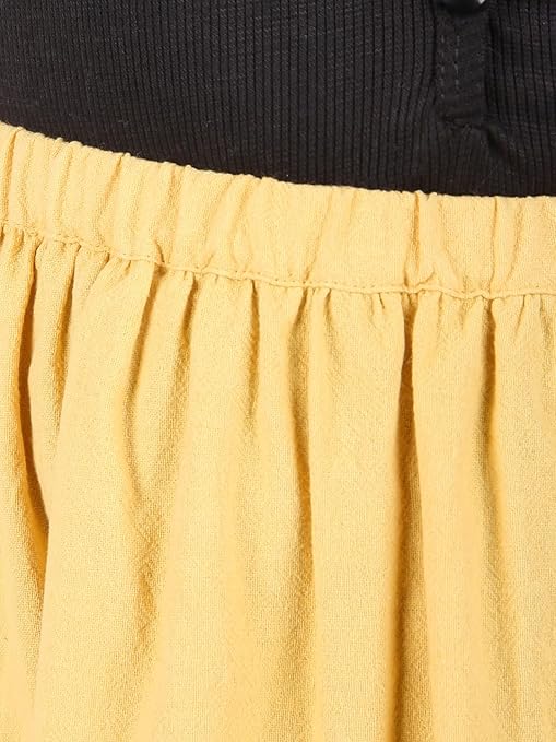 Girls Tiered Flared Skirt with Scallop Hem Detail