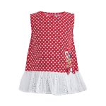 Miyo Red & White Blouse With Embroider?