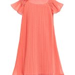 Peach-Coloured A-Line Dress
