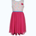 Pink Cotton Polester Dress