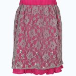Grey & Pink Nylon Skirt