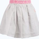 Miyo Silver Foil Print Embroided Skirt